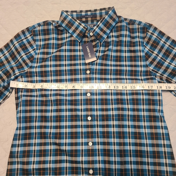 NWT Land's End Women Dress Office Work Trendy Non-iron Cotton Plaid Shirt Size 6 - Picture 5 of 8